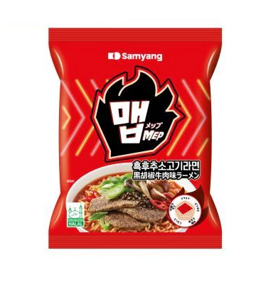 三養 ﾒｯﾌﾟ 黒胡椒牛肉味ﾗｰﾒﾝ 110g